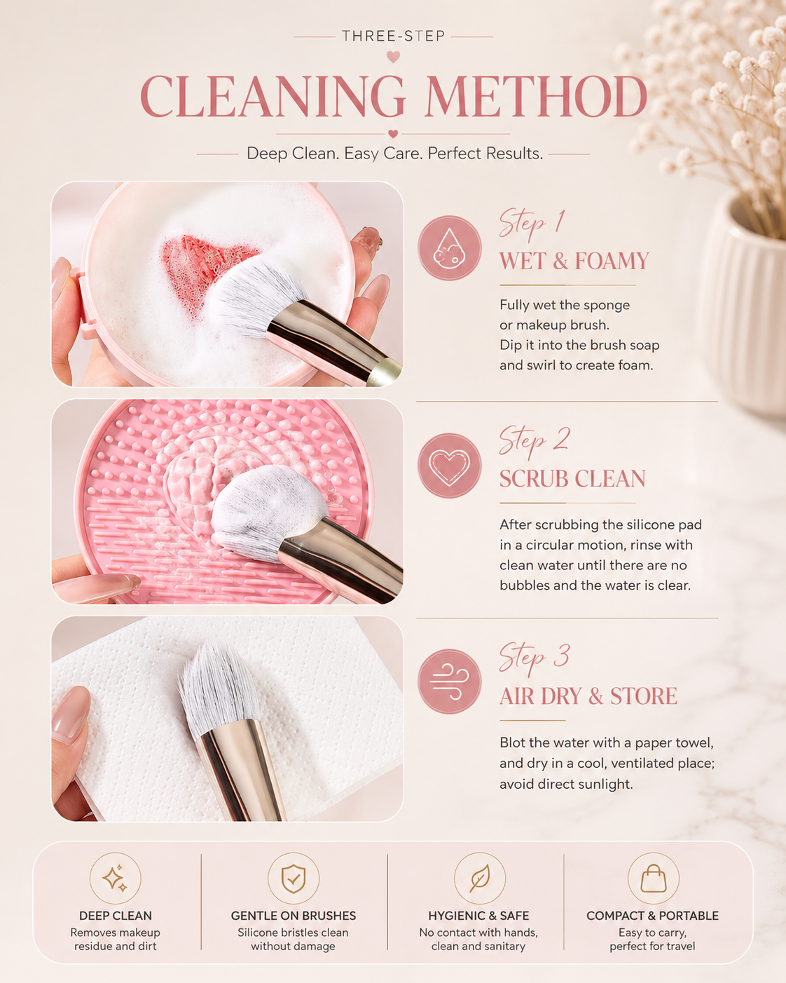 LuxeBrush Deep Clean Soap & Scrub Pad – For Makeup Brushes & Sponges