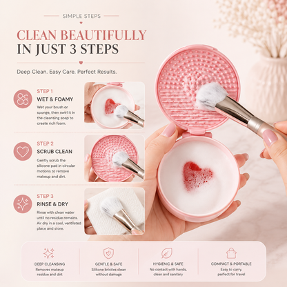 LuxeBrush Deep Clean Soap & Scrub Pad – For Makeup Brushes & Sponges