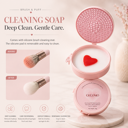 LuxeBrush Deep Clean Soap & Scrub Pad – For Makeup Brushes & Sponges