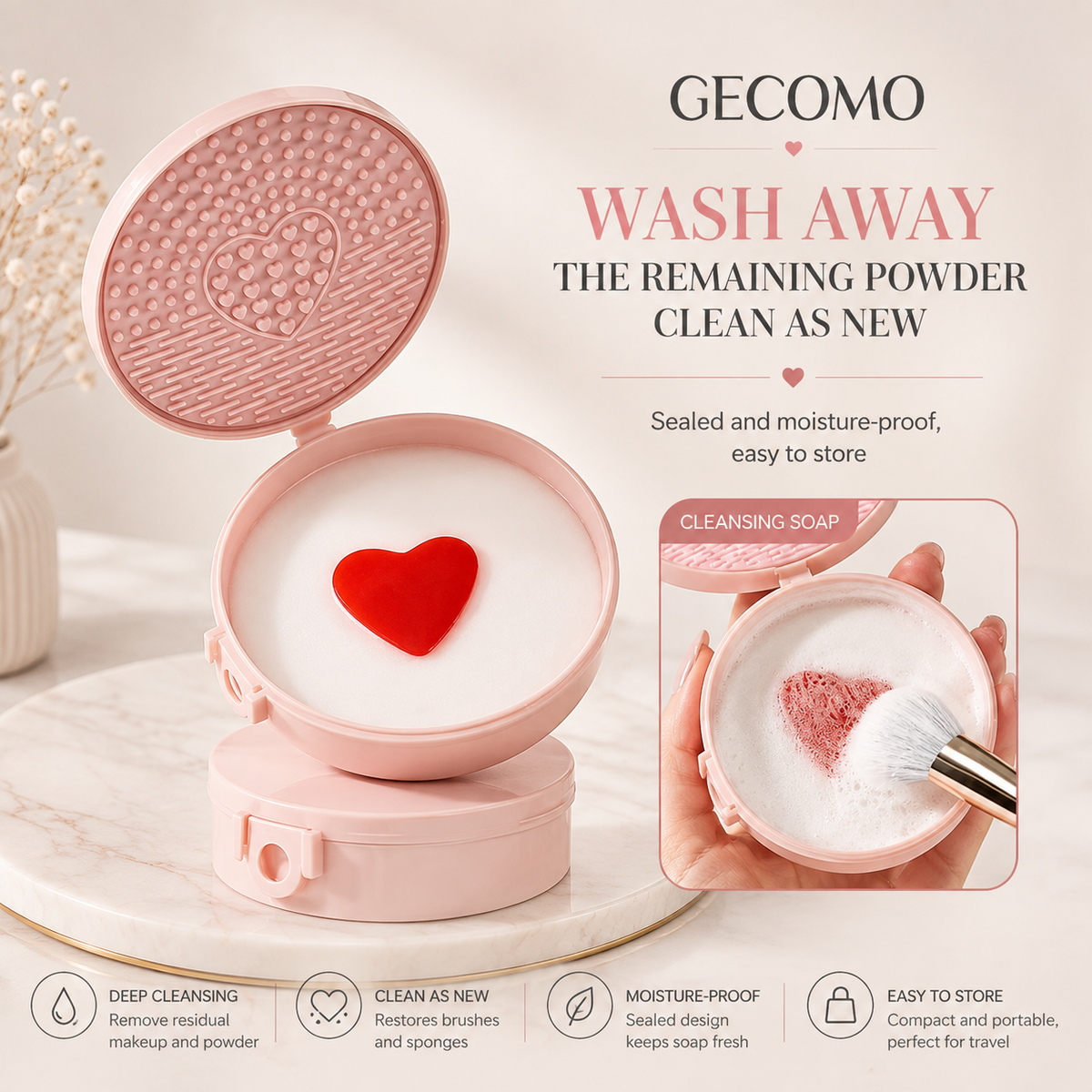 LuxeBrush Deep Clean Soap & Scrub Pad – For Makeup Brushes & Sponges